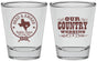 Personalized Wedding Shot Glasses - Country Texas | 424