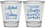 Personalized Wedding Shot Glasses - Love Laughter Happily | 432