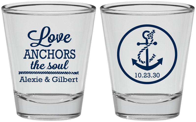 Personalized Wedding Shot Glasses - Love Anchors The Soul | 440