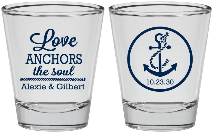 Personalized Wedding Shot Glasses - Love Anchors The Soul | 440