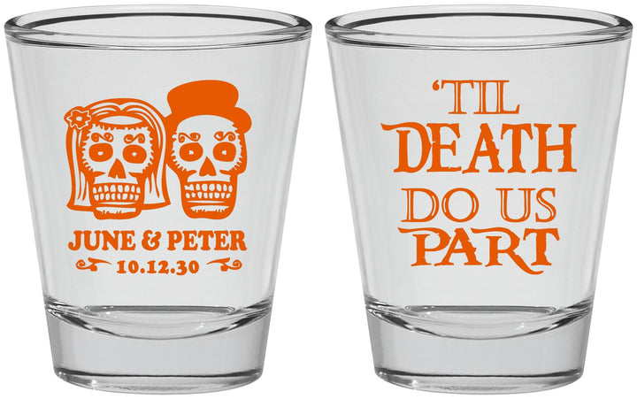 Personalized Wedding Shot Glasses - Til Death Do Us Part | 441