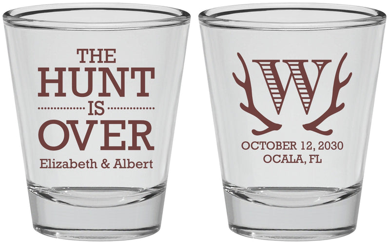Personalized Wedding Shot Glasses - Monogram | 442