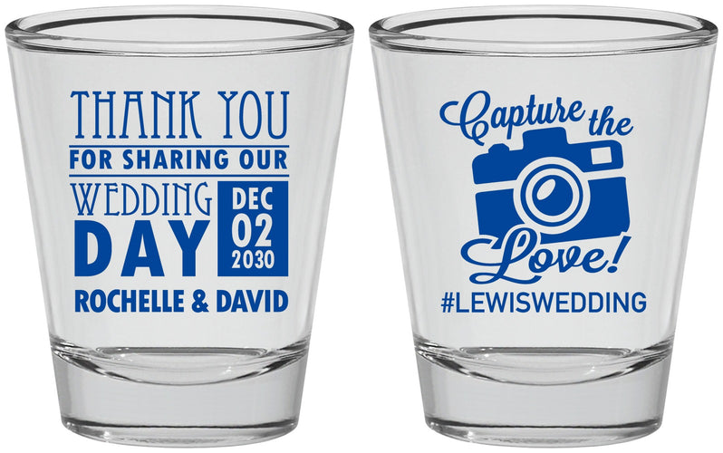 Personalized Wedding Shot Glasses - Capture The Love | 444