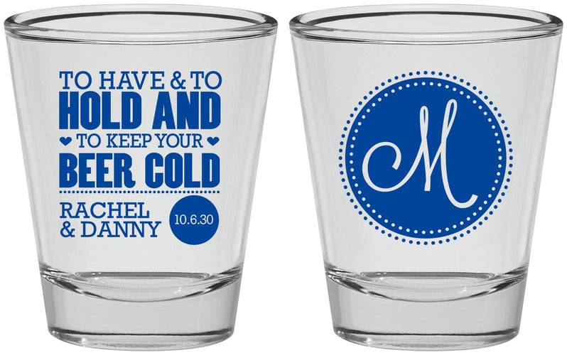 Personalized Wedding Shot Glasses - Monogrammed | 450