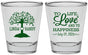 Personalized Wedding Shot Glasses - Love And Happiness | 451