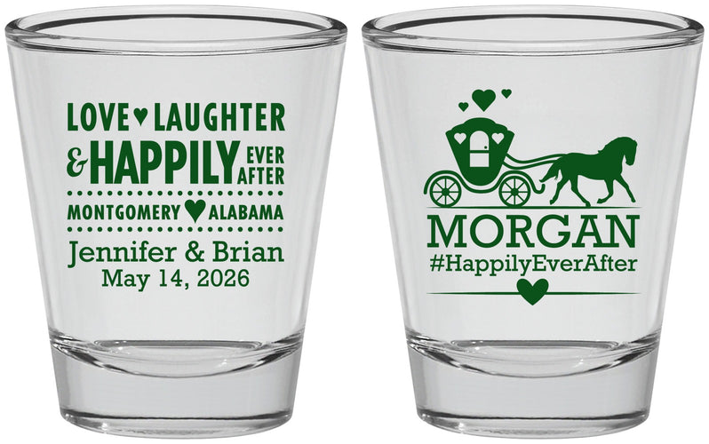 Personalized Wedding Shot Glasses - Happily Ever After | 452