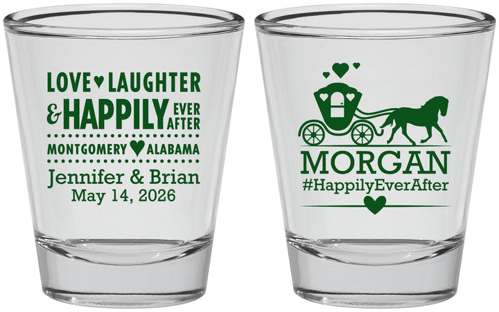Personalized Wedding Shot Glasses - Happily Ever After | 452