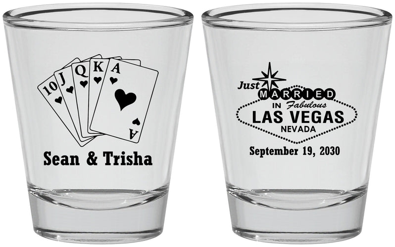 Personalized Wedding Shot Glasses - Las Vegas | 453