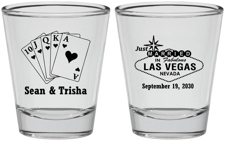 Personalized Wedding Shot Glasses - Las Vegas | 453