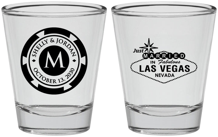 Personalized Wedding Shot Glasses - Las Vegas | 454