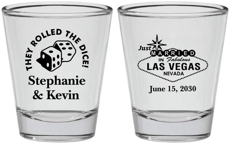 Personalized Wedding Shot Glasses - Las Vegas | 455