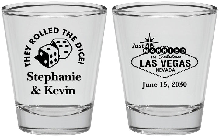 Personalized Wedding Shot Glasses - Las Vegas | 455