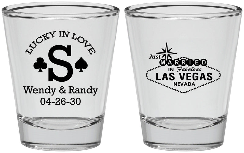 Personalized Wedding Shot Glasses - Las Vegas | 456