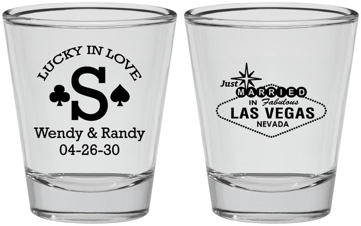 Personalized Wedding Shot Glasses - Las Vegas | 456
