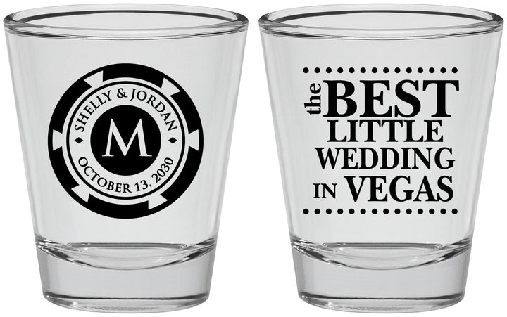 Personalized Wedding Shot Glasses - Las Vegas | 457