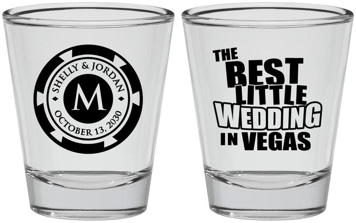 Personalized Wedding Shot Glasses - Las Vegas | 458