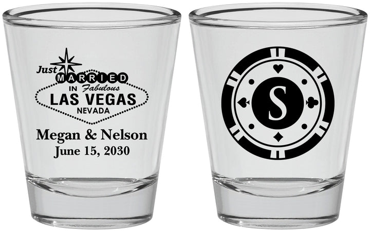Personalized Wedding Shot Glasses - Las Vegas | 459
