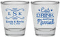 Personalized Wedding Shot Glasses - Eat Drink Be Married | 463