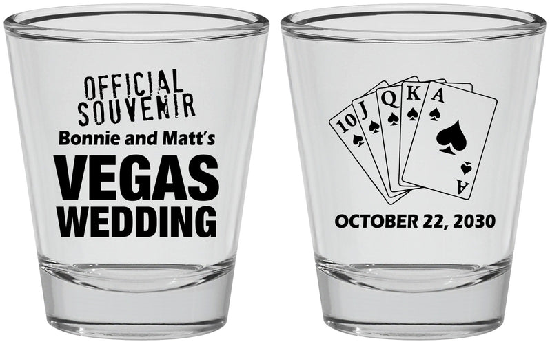 Personalized Wedding Shot Glasses - Las Vegas | 465