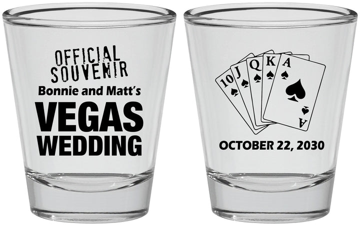 Personalized Wedding Shot Glasses - Las Vegas | 465