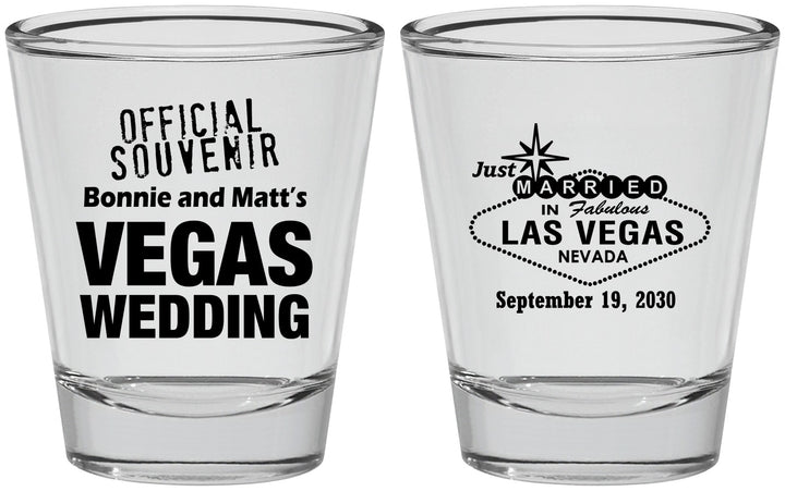Personalized Wedding Shot Glasses - Las Vegas | 466