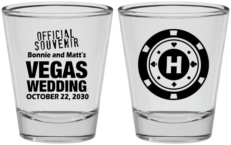 Personalized Wedding Shot Glasses - Las Vegas | 467