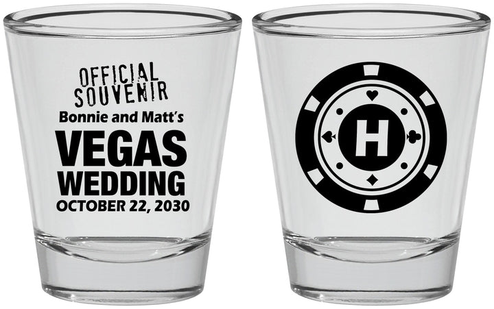 Personalized Wedding Shot Glasses - Las Vegas | 467