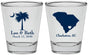 Personalized Wedding Shot Glasses - Palmetto Tree | 476