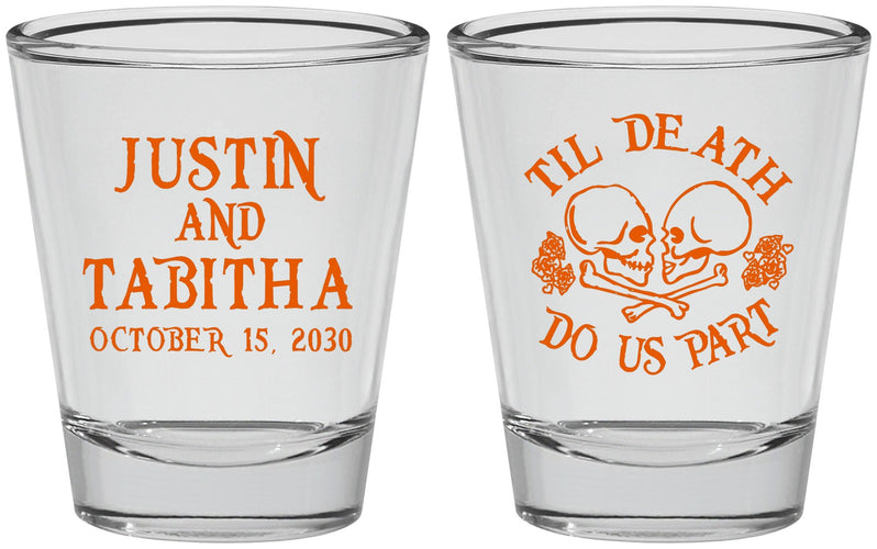 Personalized Wedding Shot Glasses - Til Death Do Us Part | 485