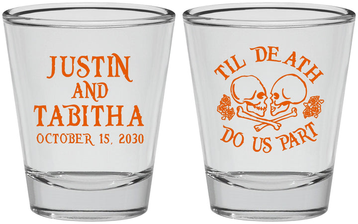 Personalized Wedding Shot Glasses - Til Death Do Us Part | 485