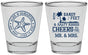 Personalized Wedding Shot Glasses - Sandy Feet Salty Kisses | 488