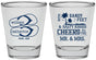 Personalized Wedding Shot Glasses - Sandy Feet Salty Kisses | 490