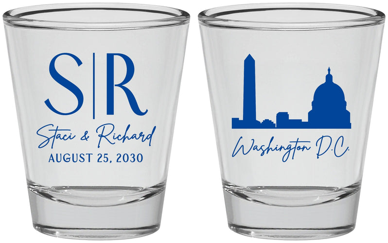 Personalized Wedding Shot Glasses - Washington Dc | 500
