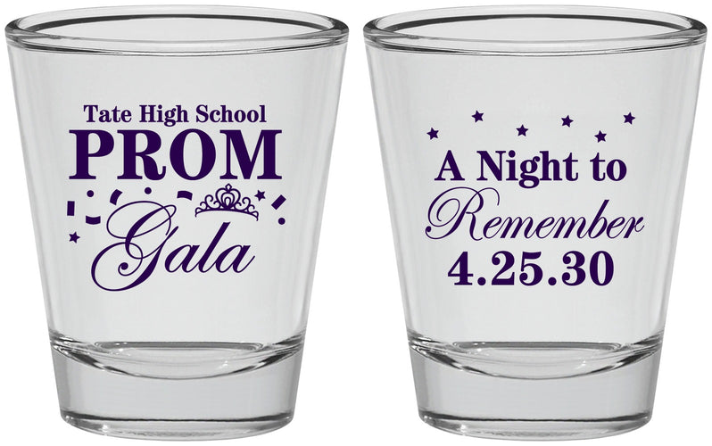 Personalized Prom Shot Glasses - A Night To Remember | 50003