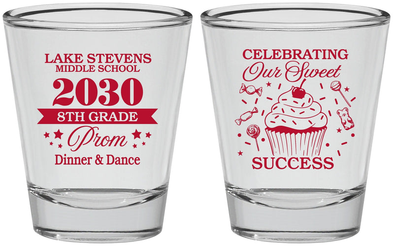 Personalized Prom Shot Glasses - 8th Grade Dance | 50013