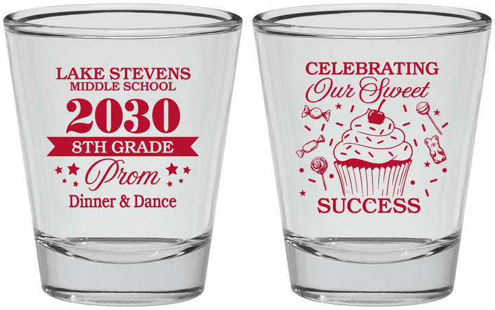 Personalized Prom Shot Glasses - 8th Grade Dance | 50013