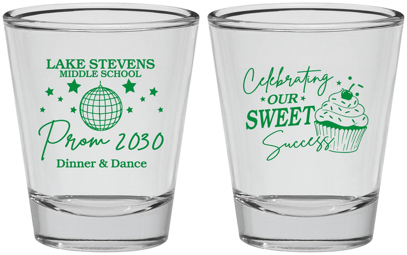 Personalized Prom Shot Glasses - Middle School Dance | 50014