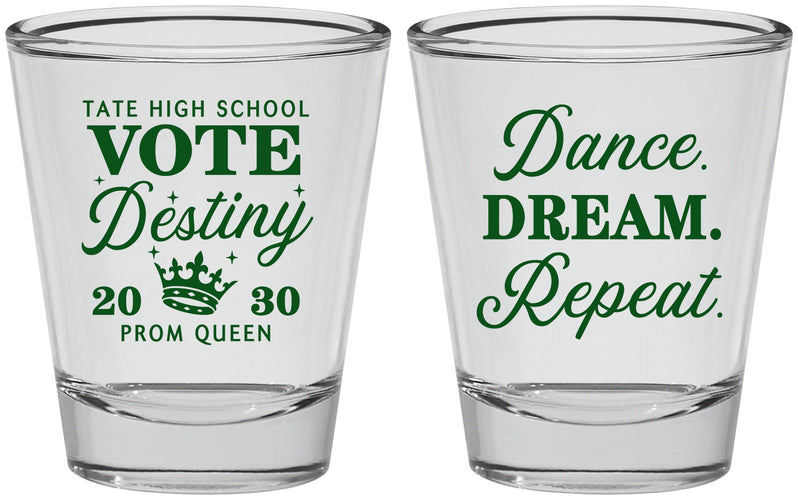 Personalized Prom Shot Glasses - Queen Vote | 50016