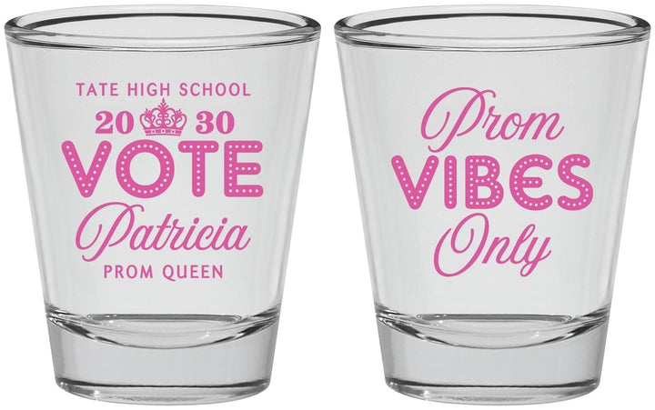 Personalized Prom Shot Glasses - Queen Vote | 50017