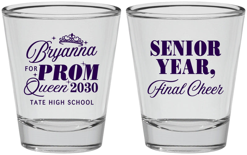 Personalized Prom Shot Glasses - Queen Vote | 50018