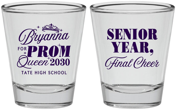 Personalized Prom Shot Glasses - Queen Vote | 50018