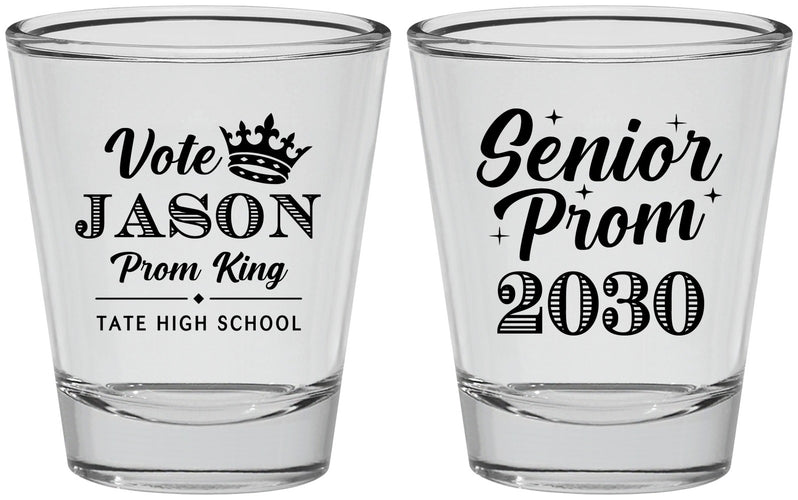 Personalized Prom Shot Glasses - King Vote | 50019