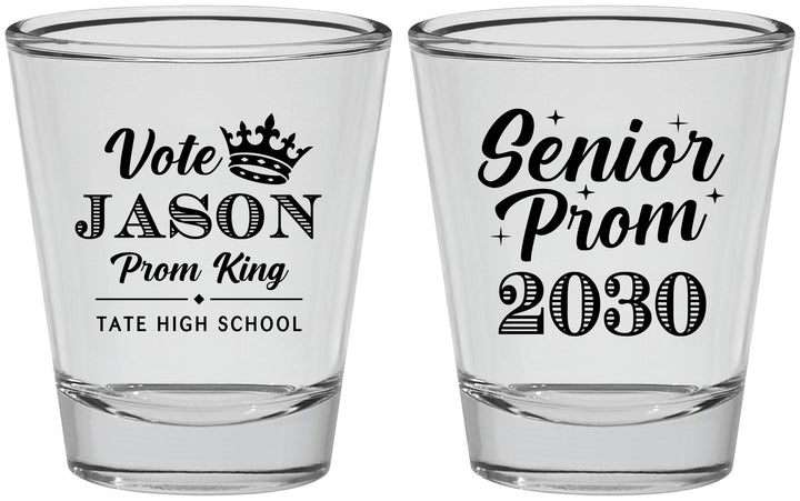 Personalized Prom Shot Glasses - King Vote | 50019