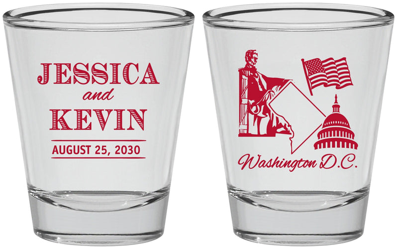 Personalized Wedding Shot Glasses - Washington Dc | 501