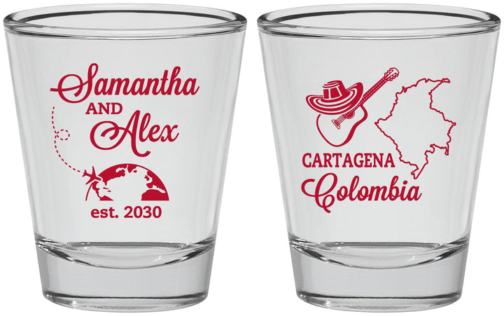 Personalized Wedding Shot Glasses - Colombia | 517