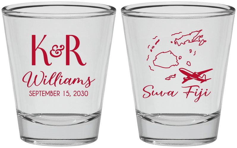 Personalized Wedding Shot Glasses - Fiji | 524