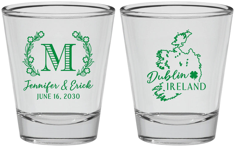 Personalized Wedding Shot Glasses - Ireland | 528