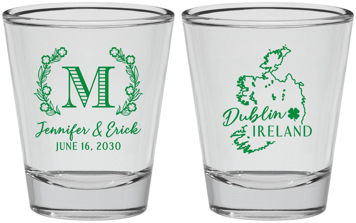 Personalized Wedding Shot Glasses - Ireland | 528