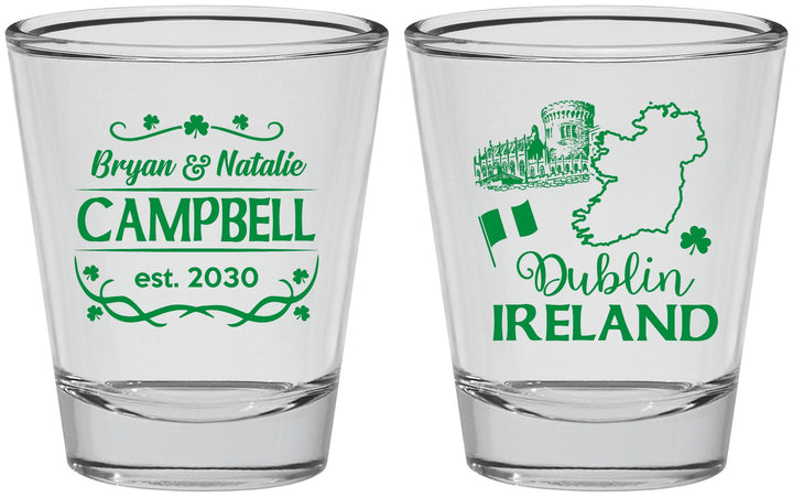Personalized Wedding Shot Glasses - Ireland | 529
