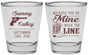 Personalized Wedding Shot Glasses - I Walk The Line | 555
